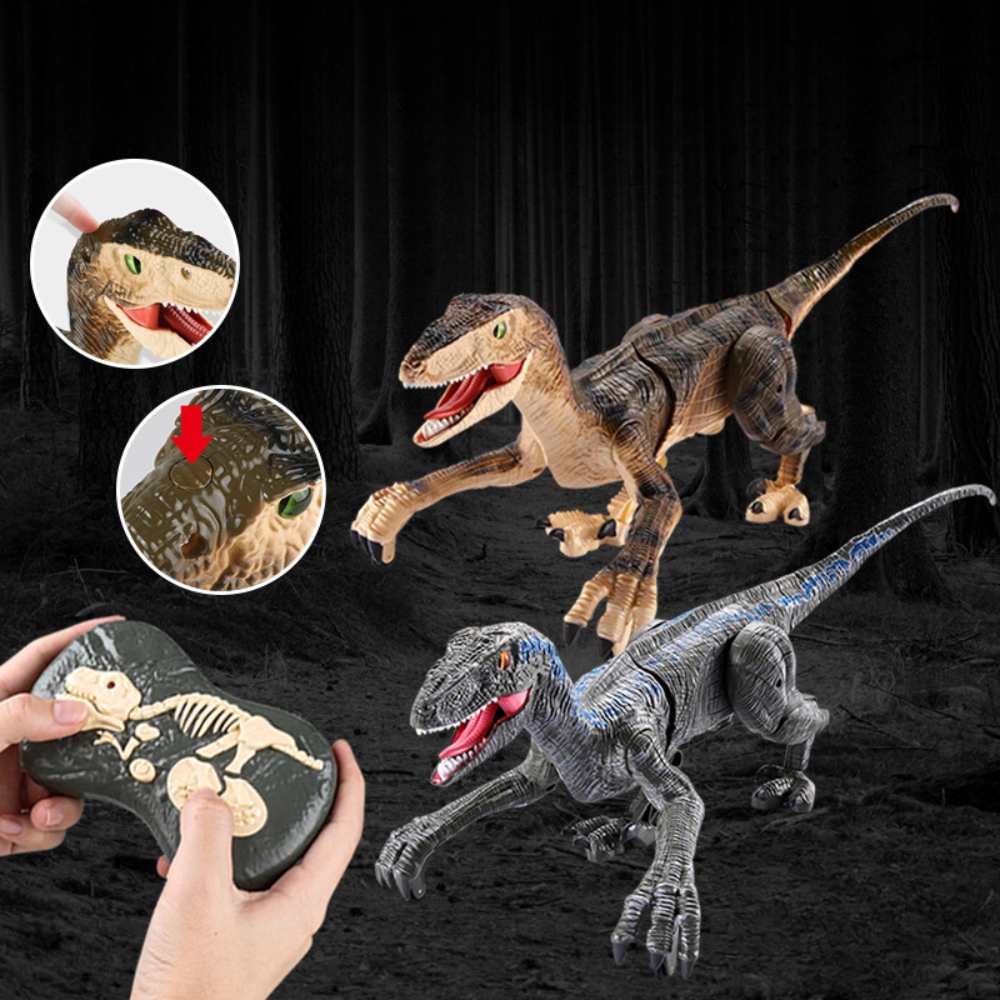Remote Control Dinosaur Toy Walking LED Mist