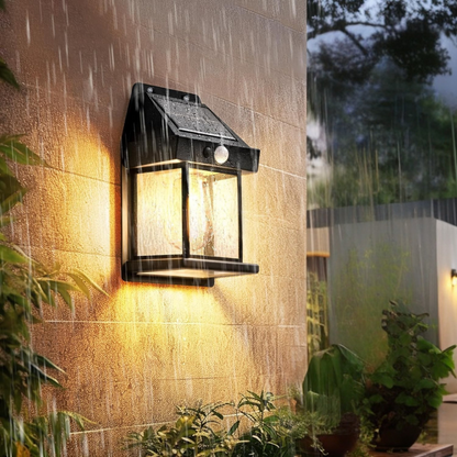 Outdoor Solar Lantern Motion Sensor Wall Light
