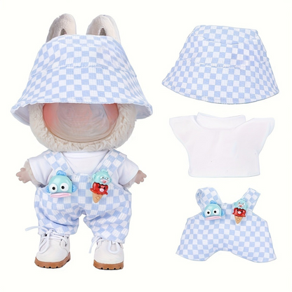 Dolls Clothes Set Cotton Dungarees Outfit