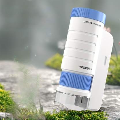Mini Microscope with LED Light for Kids