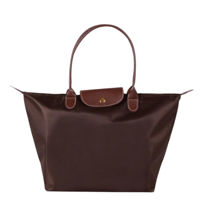 Tote Bag with Leather Handles and Waterproof Lining
