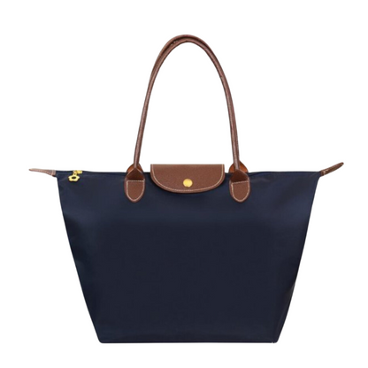 Tote Bag with Leather Handles and Waterproof Lining
