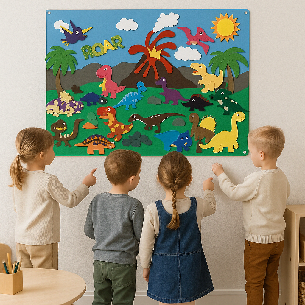 Wall Art Felt Board Zoo Learning Toy