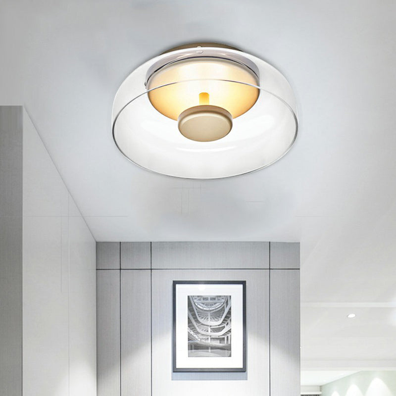 Ceiling Light Glass Shade Modern LED Fixture