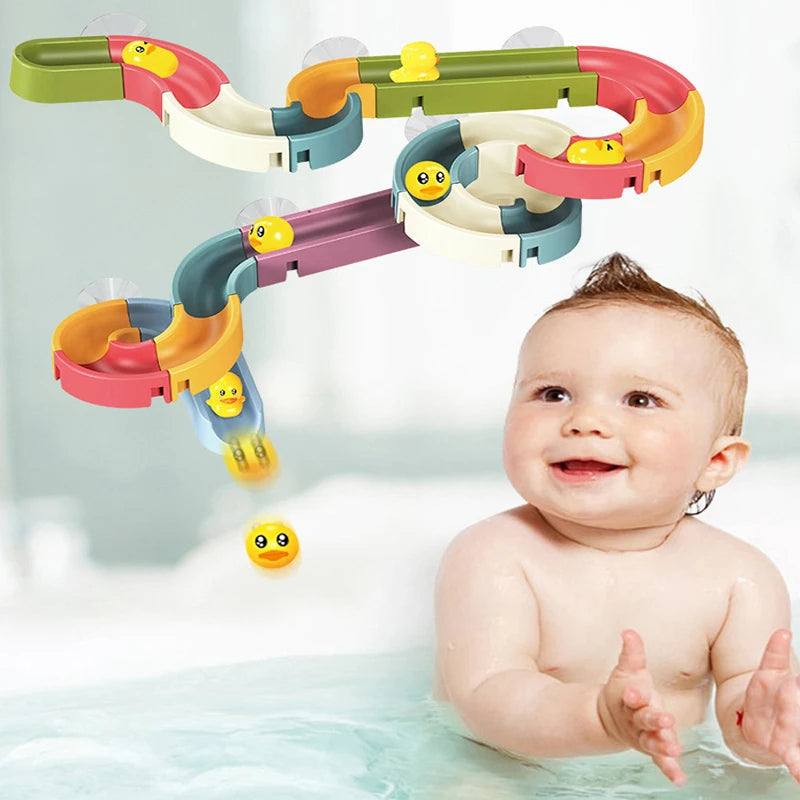 Bath Toy Colourful Plastic Duck Slide Track