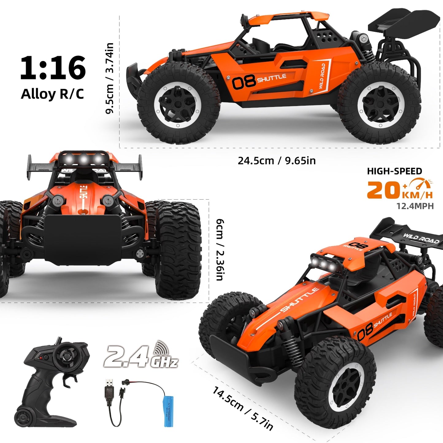 Remote Control Off-Road Alloy Racing Car