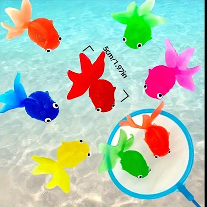 Bath Toys Floating Rubber Fish Set 12-Pack
