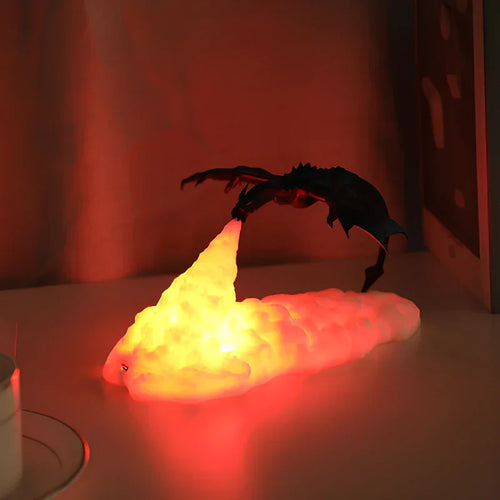 Led Night Light Dragon Flame Lamp Sculpture