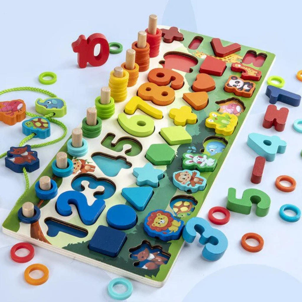 Educational Wooden Toys Montessori Puzzle Board
