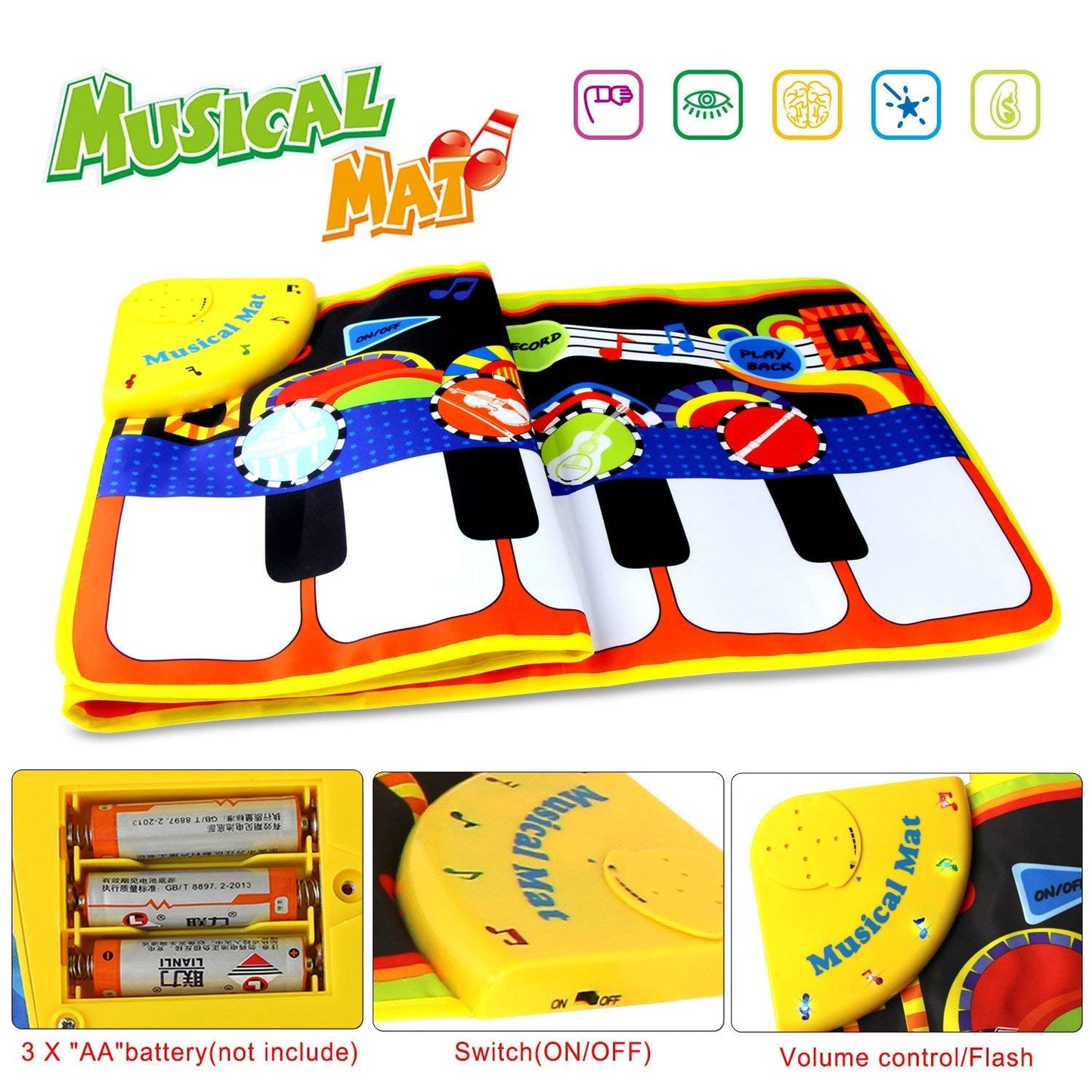 Musical Play Mat for Kids with Instruments