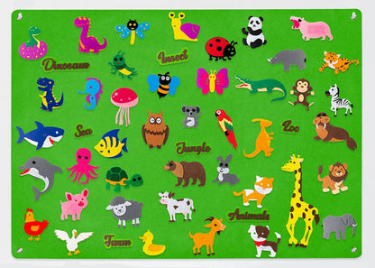 Wall Art Felt Board Zoo Learning Toy