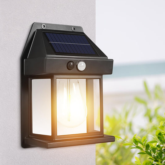 Outdoor Solar Lantern Motion Sensor Wall Light