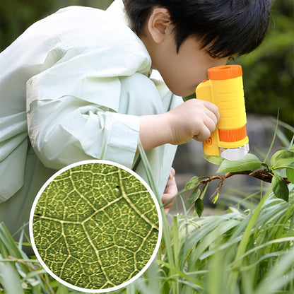 Mini Microscope with LED Light for Kids
