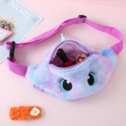 Kids Bum Bag with Plush Unicorn Design