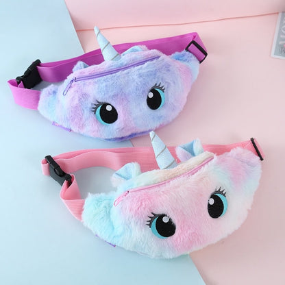 Kids Bum Bag with Plush Unicorn Design