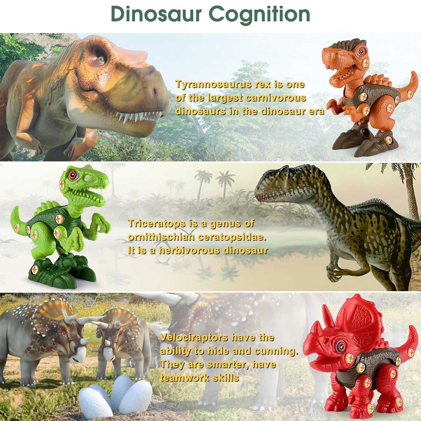 Dinosaur Toy Construction Set for Kids