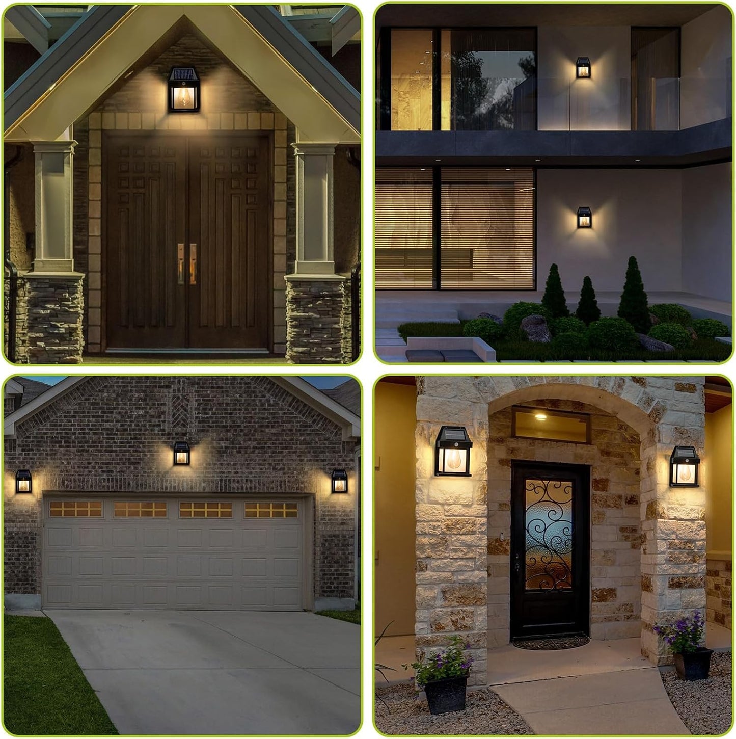 Outdoor Solar Lantern Motion Sensor Wall Light