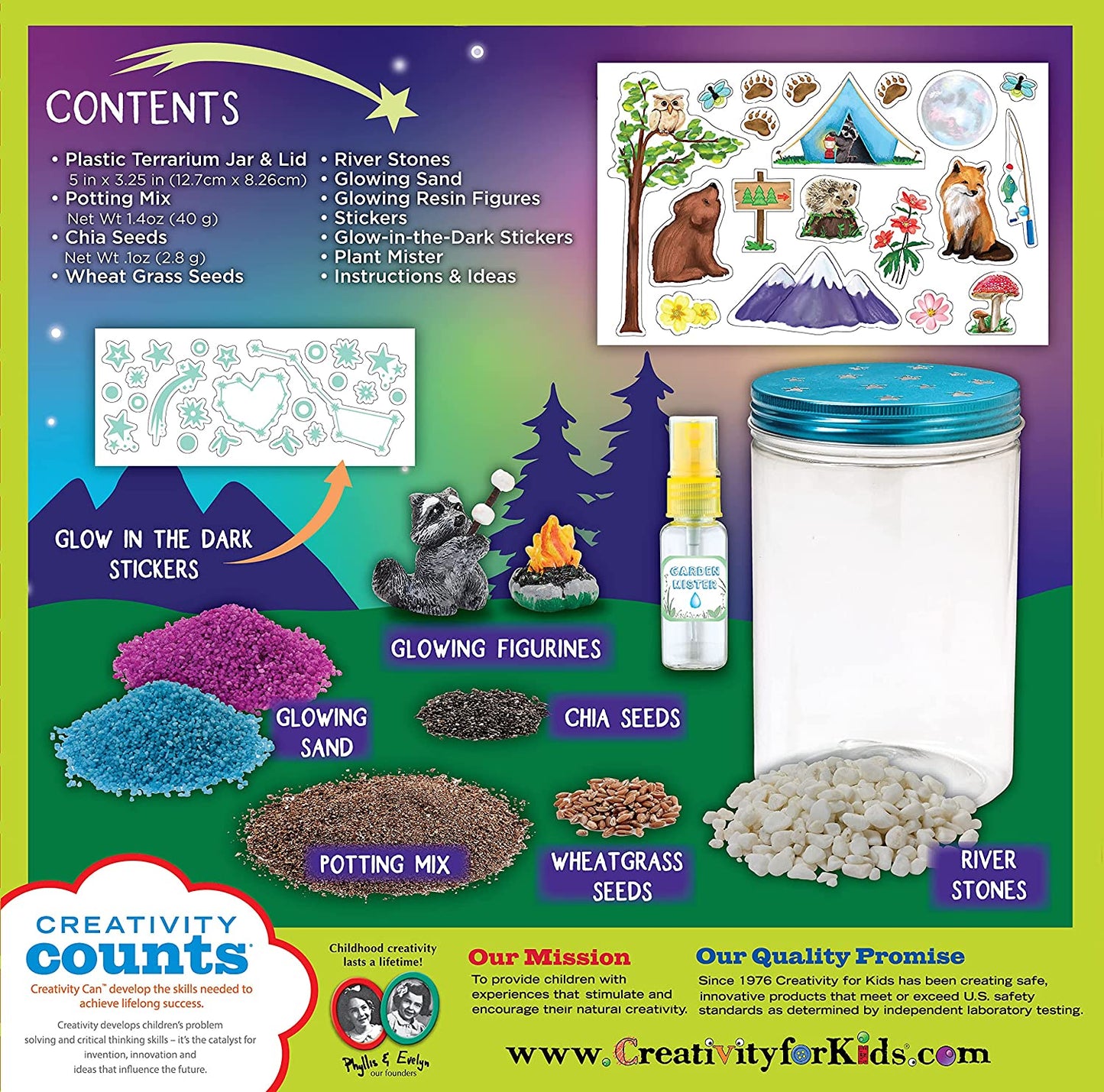 Plant Growing Kit Colourful Terrarium Set