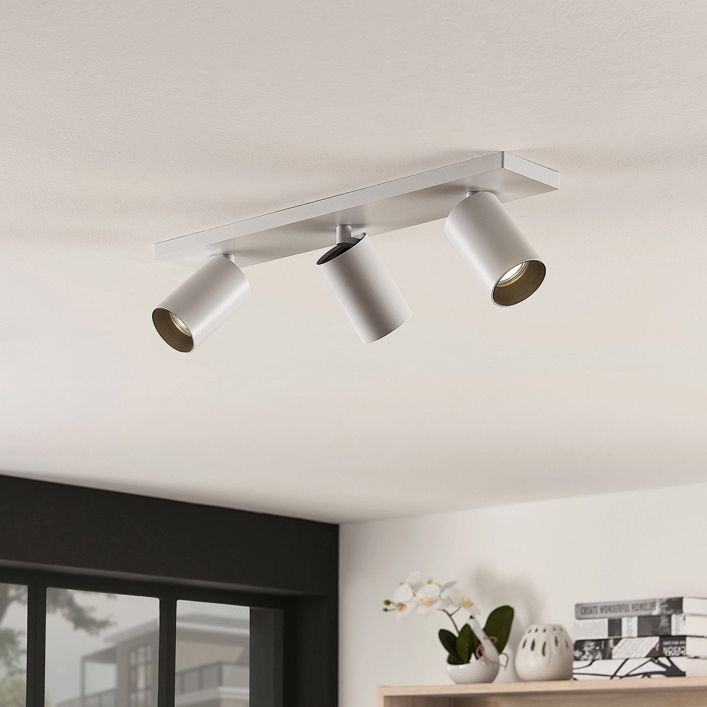 Ceiling Light White Aluminum Adjustable Spotlight