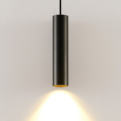 Pendant Light Black Aluminum Tube Style