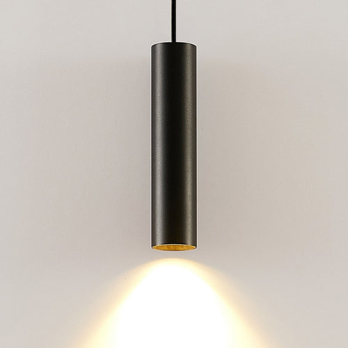 Pendant Light Black Aluminum Tube Style