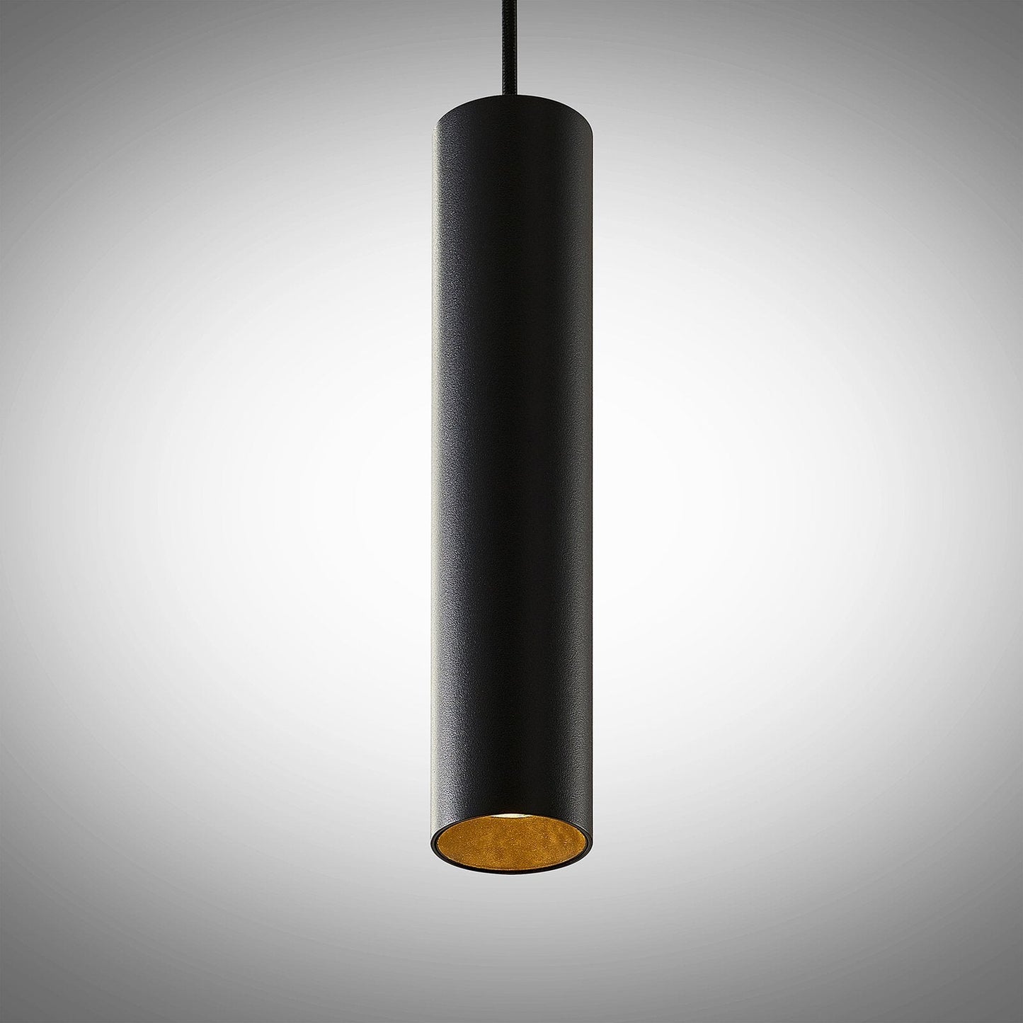 Pendant Light Black Aluminum Tube Style