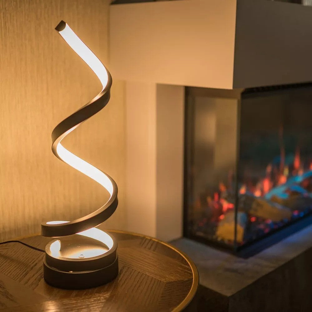 LED Table Lamp Modern Spiral Design