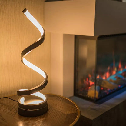 LED Table Lamp Modern Spiral Design