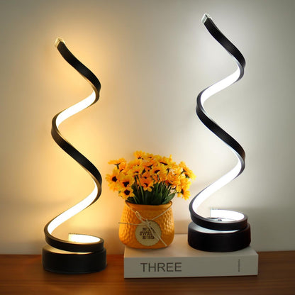 LED Table Lamp Modern Spiral Design