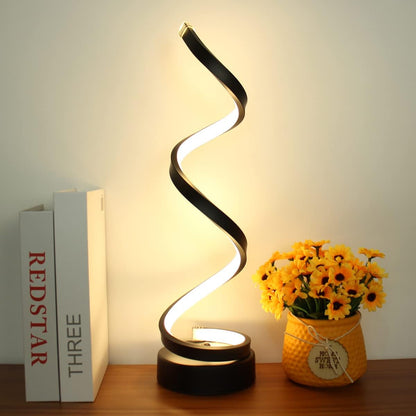 LED Table Lamp Modern Spiral Design
