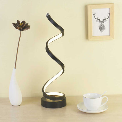 LED Table Lamp Modern Spiral Design