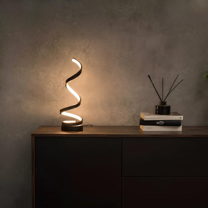 LED Table Lamp Modern Spiral Design