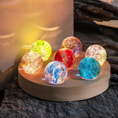 LED Crystal Globe Table Lamp Set