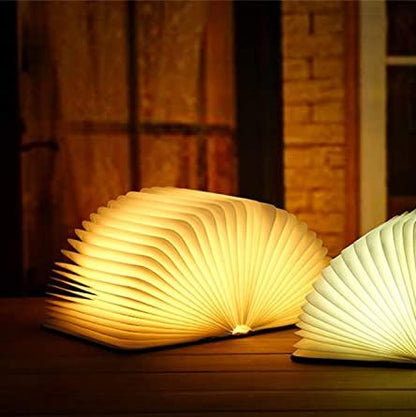 Table Lamp Folding Wood LED Book Light