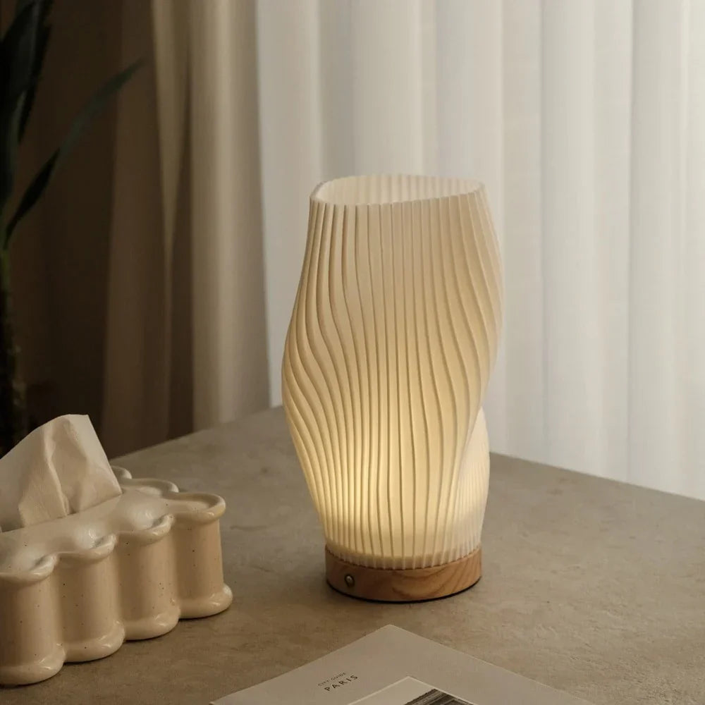 Table Lamp Wood Base Modern Lighting