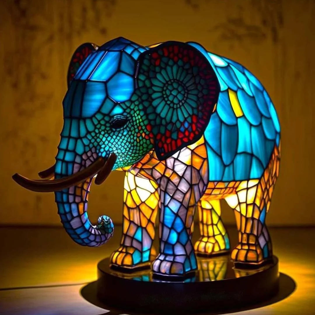 Animal Stained Glass Table Lamp Ornament