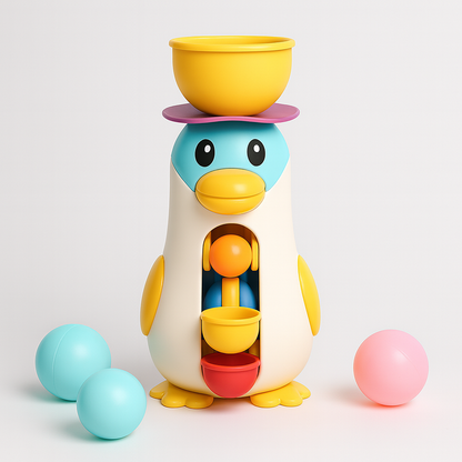 Bath Toy Penguin Waterfall Activity Station