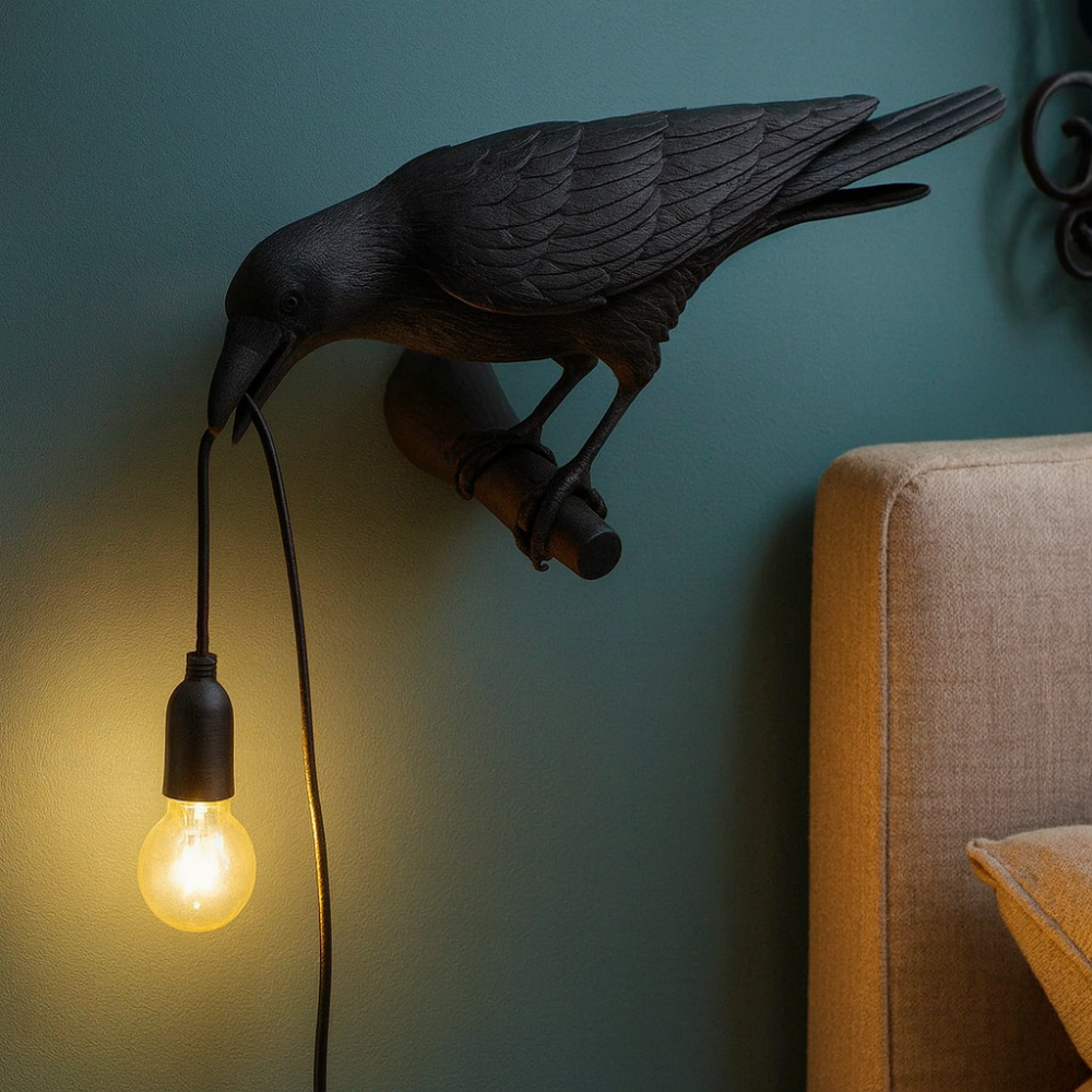 Halloween Decoration Crow Table Lamp Light