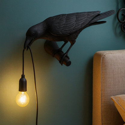 Halloween Decoration Crow Table Lamp Light