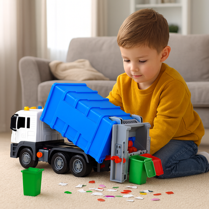 Toy Recycling Truck Kids Educational Play Vehicle