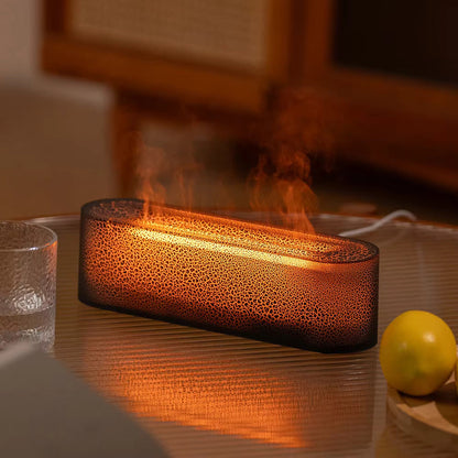 Humidifier Flame Effect Aromatherapy Lamp