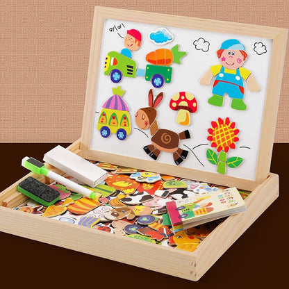 Wooden Magnetic Toys Drawing Board for Kids