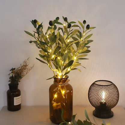 LED Lighted Artificial Branch Table Lamp
