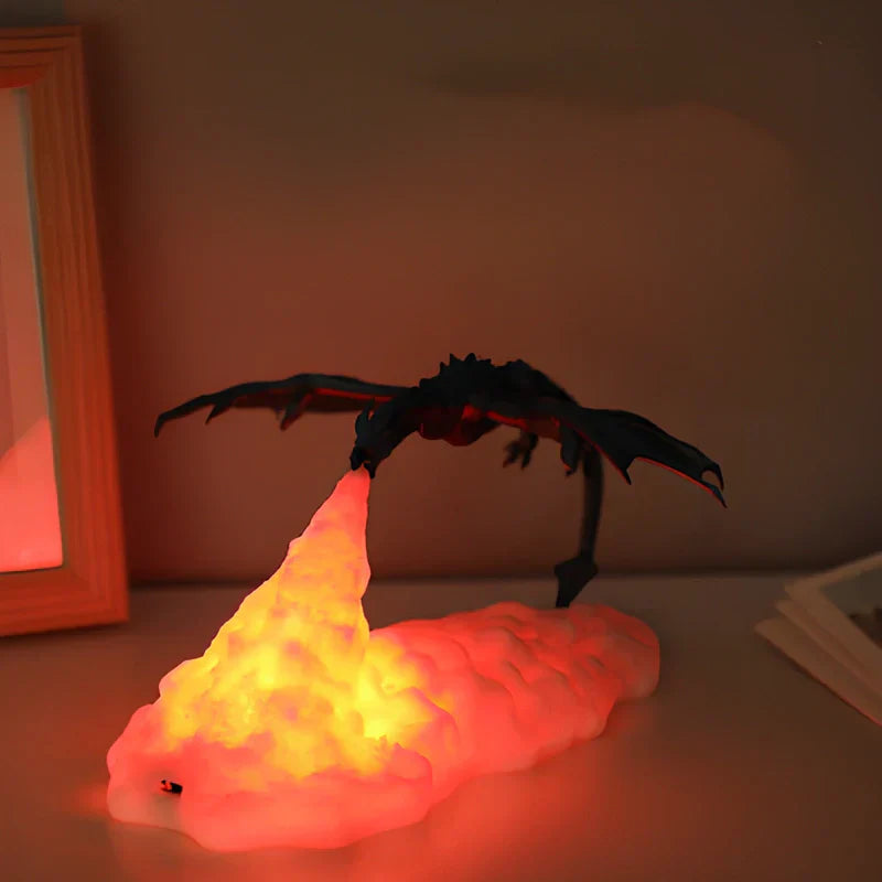 LED Fantasy Dragon Flame Table Lamp