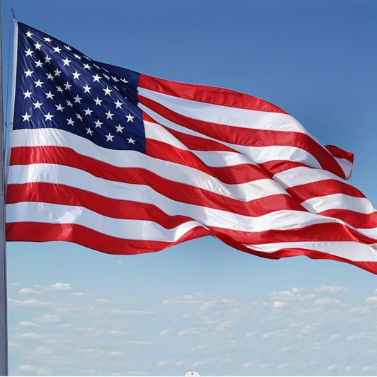 Outdoor American Flag Heavy Duty Polyester Embroidered Stars