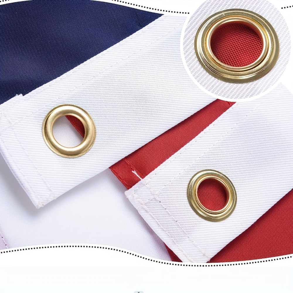 Outdoor American Flag Heavy Duty Polyester Embroidered Stars