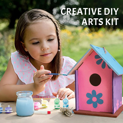 Wooden Bird House Painting Craft Kit