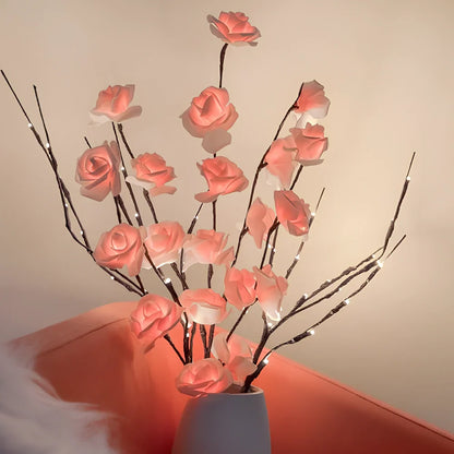 LED Lighted Artificial Branch Table Lamp