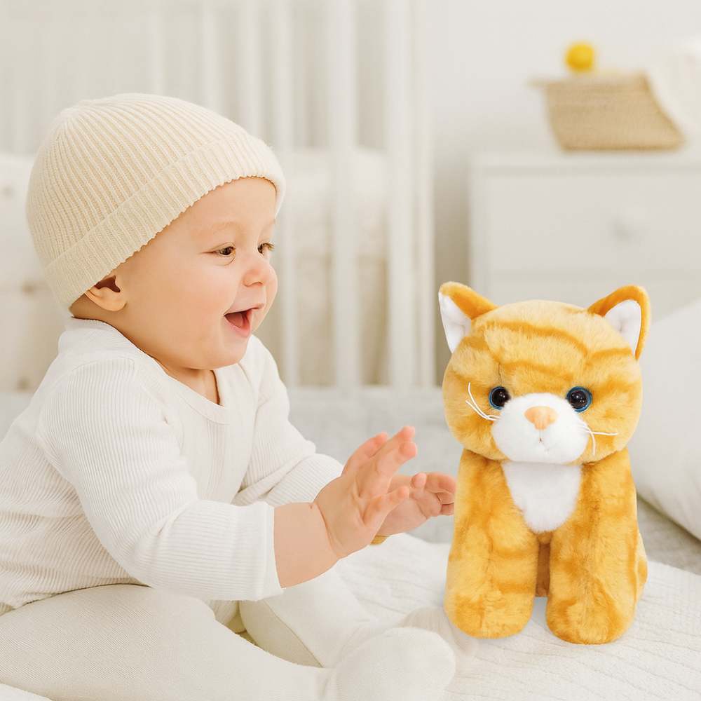 Realistic Cat Plush Toy Soft Stuffed Kitten Doll Kids Gift
