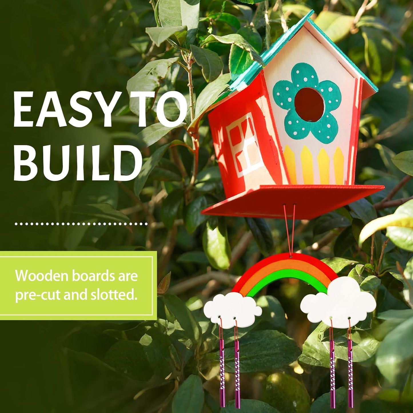 Wooden Bird House Painting Craft Kit